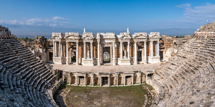 Explore the ancient ruins of Hierapolis, a UNESCO World Heritage site