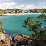 An amazing scenery of a beach on Waiheke Island in the scenic New Zealand