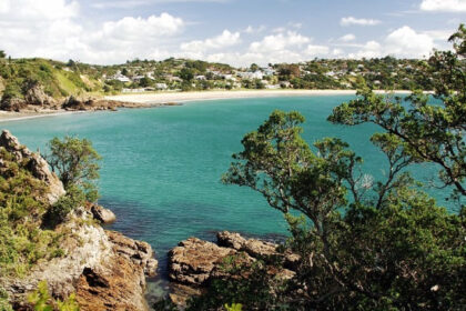 An amazing scenery of a beach on Waiheke Island in the scenic New Zealand