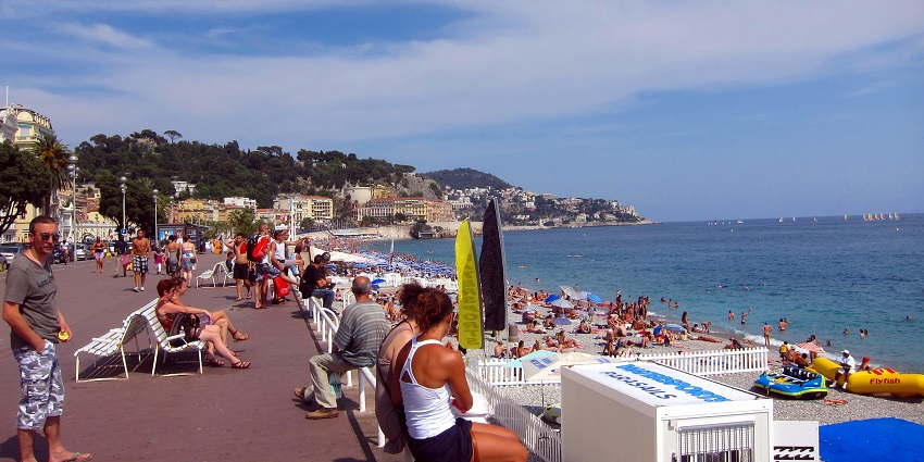 Things to do in Nice, France include a beachfront walk with stunning views of the Mediterranean coast.