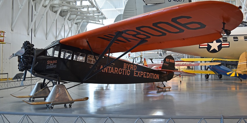 Fairchild FC-2W2 aircraft 'Stars and Stripes' displayed at a museum or exhibition.