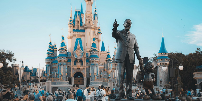 The beauty of the Cinderella Castle inside the Walt Disney World Resort in Orlando.