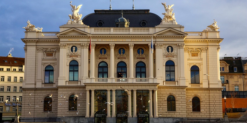 The best thing to see in Switzerland in November is a light show illuminating the Zurich Opera House’s majestic architecture.
