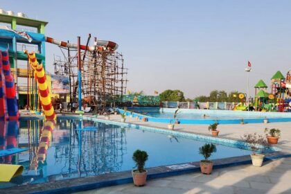 Variety of rides available at the Aqua Marina water park in Hooghly