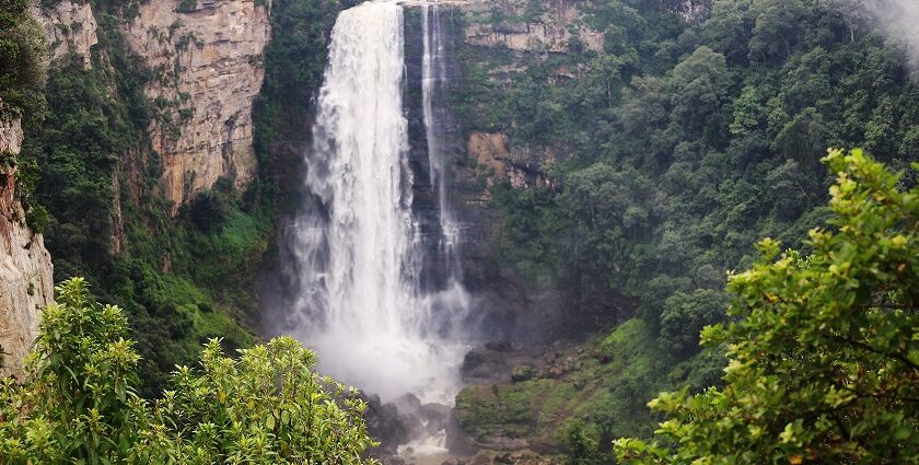 A beautiful view of one of the waterfalls in South Africa.