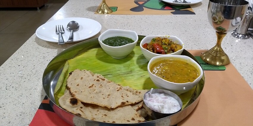 Image of pahadi delicacy served at a restaurant near Bhootnath Temple