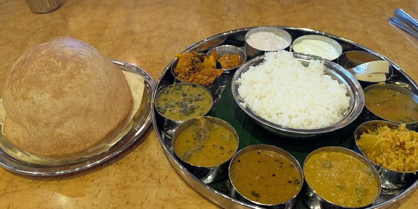 Delicious food available at restaurants near Gopinath Temple