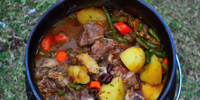 An image of a local cuisine served at a restaurant in Oudtshoorn, South Africa.