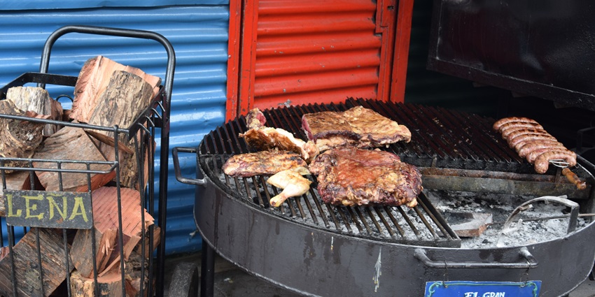 Traditional Asado being served in La Rueda 1975, delicacy of Argentina