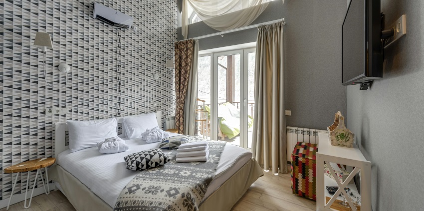 Comfortable accommodations await near the main destination for all visitors.