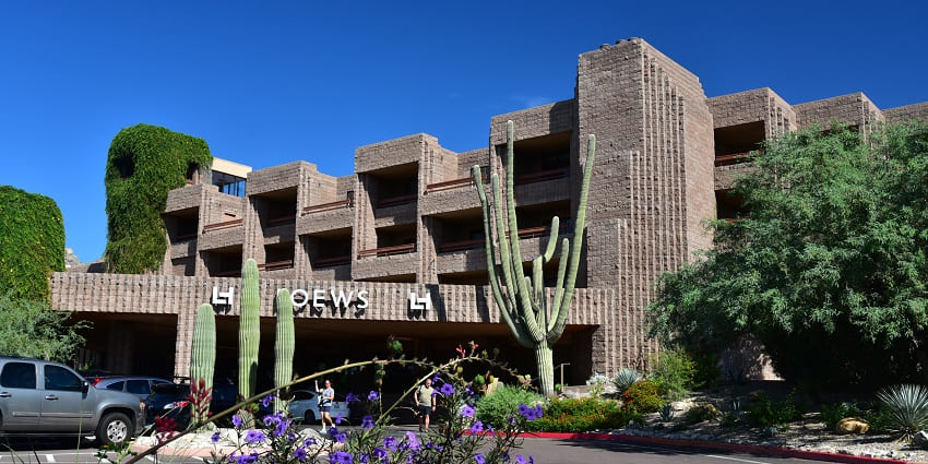 An image of the patio entrance of Tanque Verde Ranch - Saguaro National Park Arizona USA