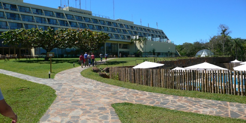 View of a hotel nearby Iguazu National Park in Argentina