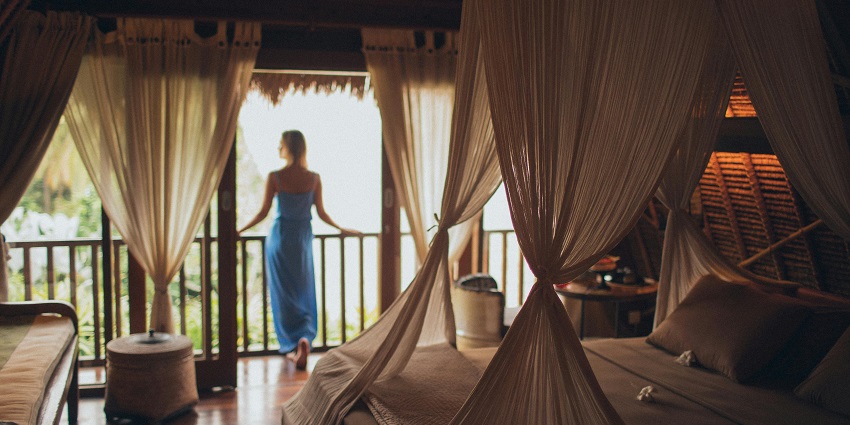 A view of accommodation options like tents and homestays available for trekkers in Rajmachi