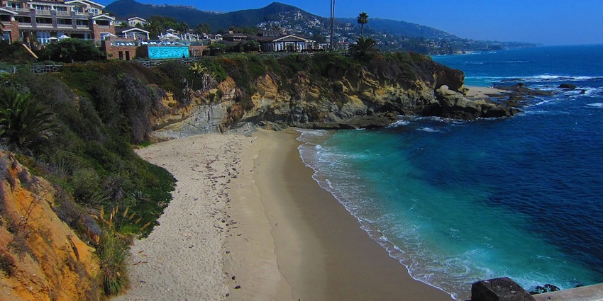 Private ladies-only beach with clean sand and peaceful surroundings.