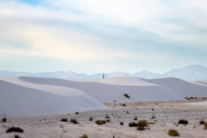 An image of the aerial shot of White Sands National Park, an extraordinary natural wonder.