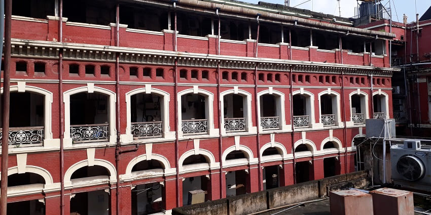 A picture of the writer’s building in Kolkata, which is a haunted British-era building.