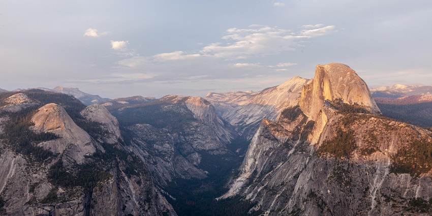 An image showing the view of the upper Yosemite in Yosemite National Park, California.