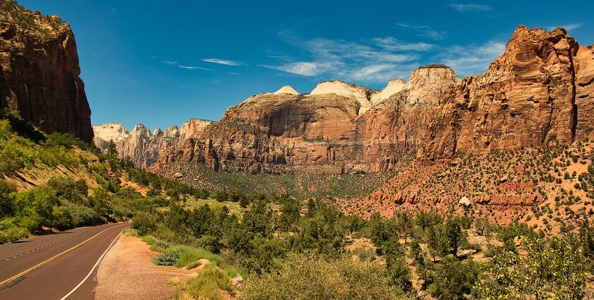 An image of the Kolob plateau in Zion National Park, a famous national park located in Utah