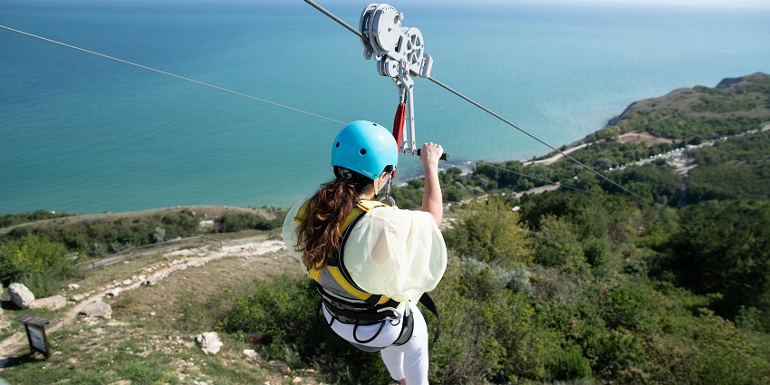 Zip Lining Adventure Sports in Yelagiri, thrilling aerial activity with scenic views
