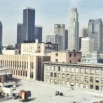 View of concrete buildings in Los Angeles, one of the best places for a holiday