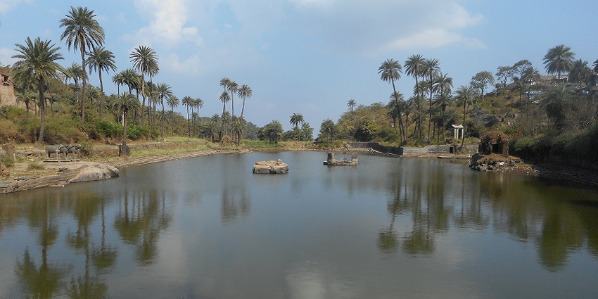 Historic Achalgarh Fort showcases a charming Lake and scenic views, which are featured in the Mount Abu travel guide.