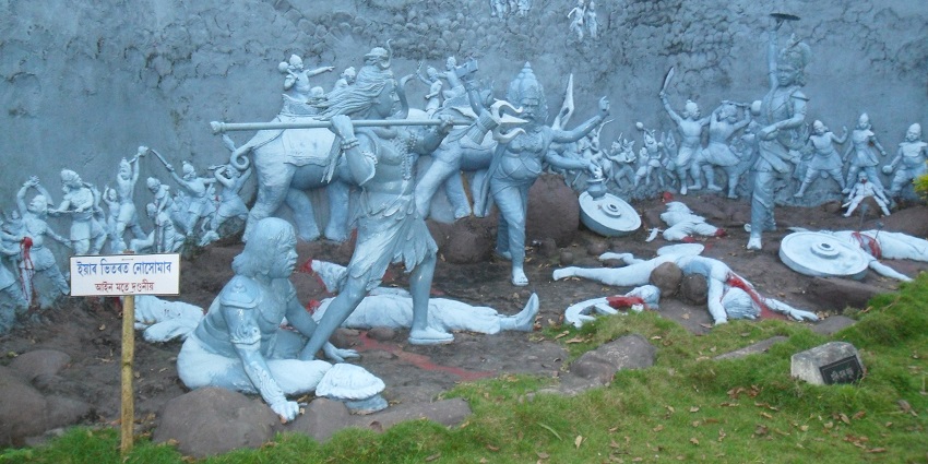 Sculptures of Lord Shiva on Agnigarh Hill are a must-visit as per the Tezpur city guide.