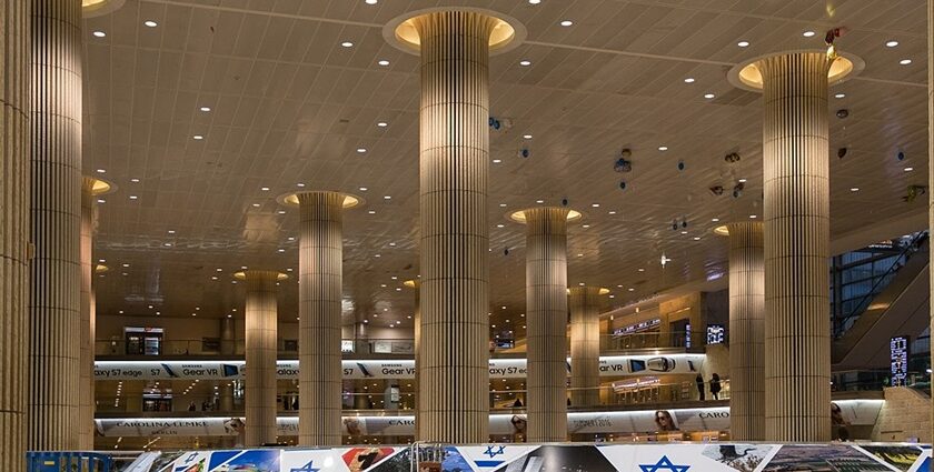 An image of an airport in Ghana, with lavish interiors.