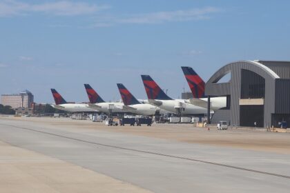 An image of Hartsfield–Jackson Atlanta International Airport, a major airport in the USA.