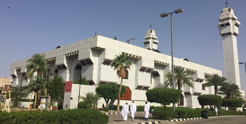 Aisha Mosque in Mecca Saudi Arabia, is known for their importance in Islamic pilgrimage.