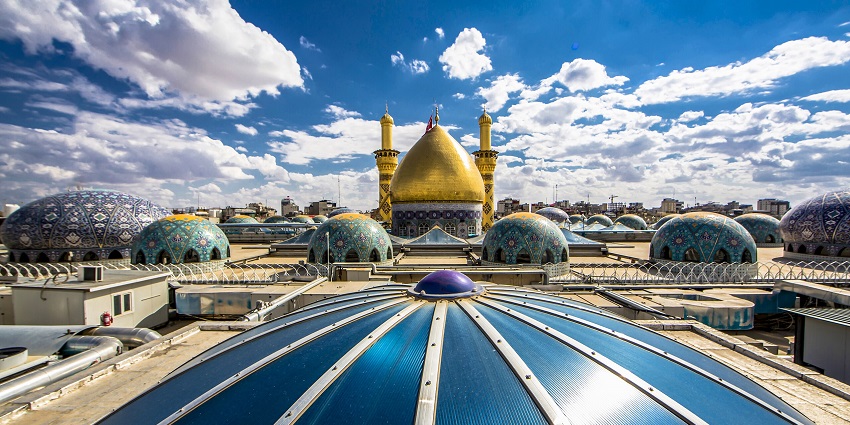 Al-Abbas Shrine, where people pay respect to the great hero.