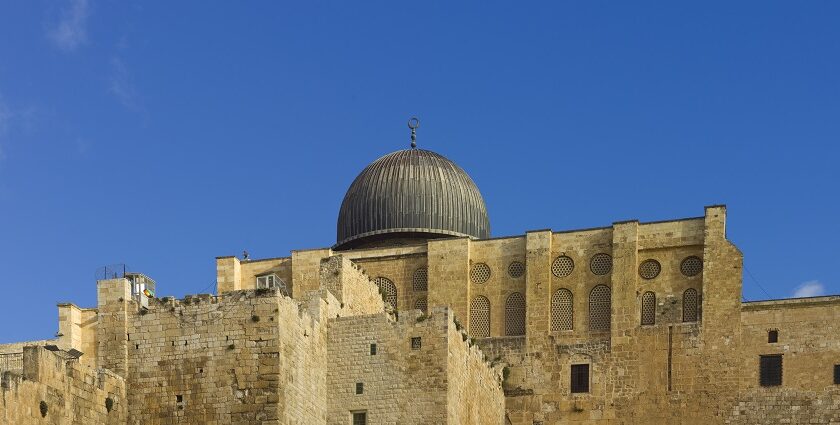 Al Aqsa Mosque with historical architecture and spiritual significance