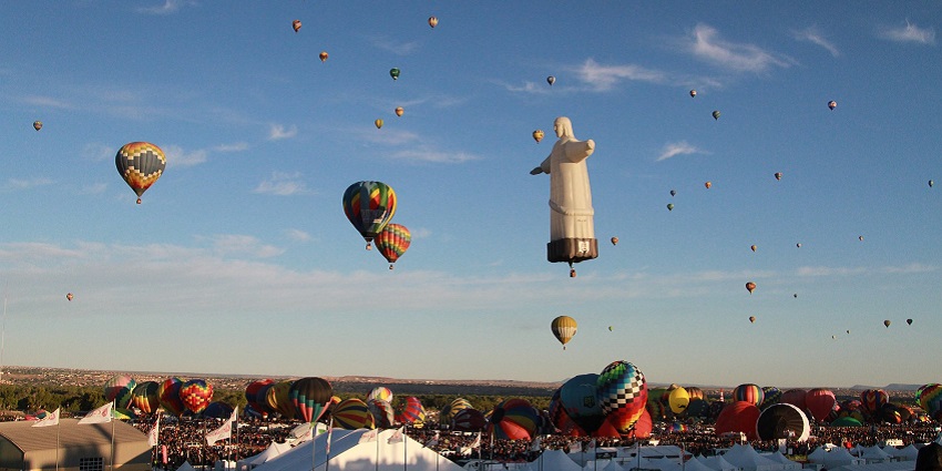 An image of Albuquerque International Balloon Fiesta, one of the famous festivals of the USA