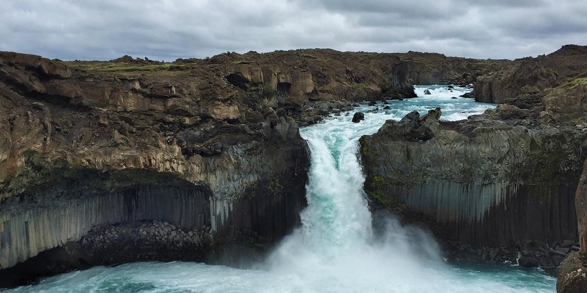 An image of Aldeyjarfoss Waterfall, which is a perfect addition to any collection of Iceland waterfall photos.