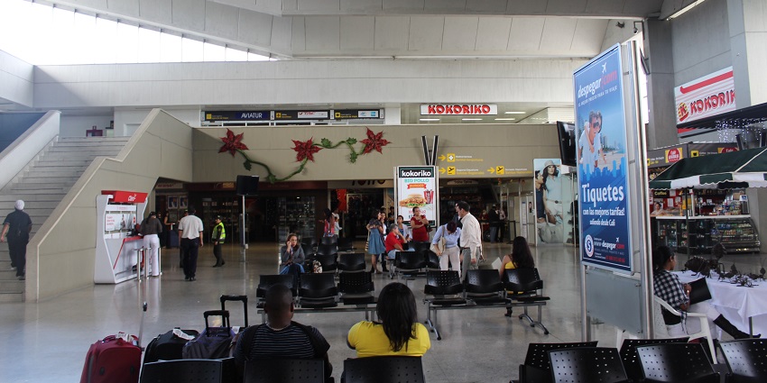 The spacious and clean waiting area of Alfonso Bonilla Aragon Intl. Airport.