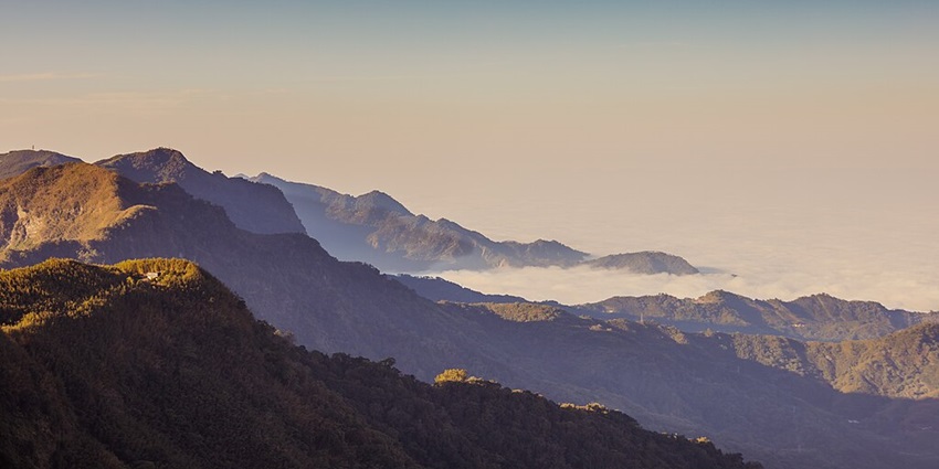 Alishan mountains known for scenic trains is among the best places to visit in Taiwan in July.