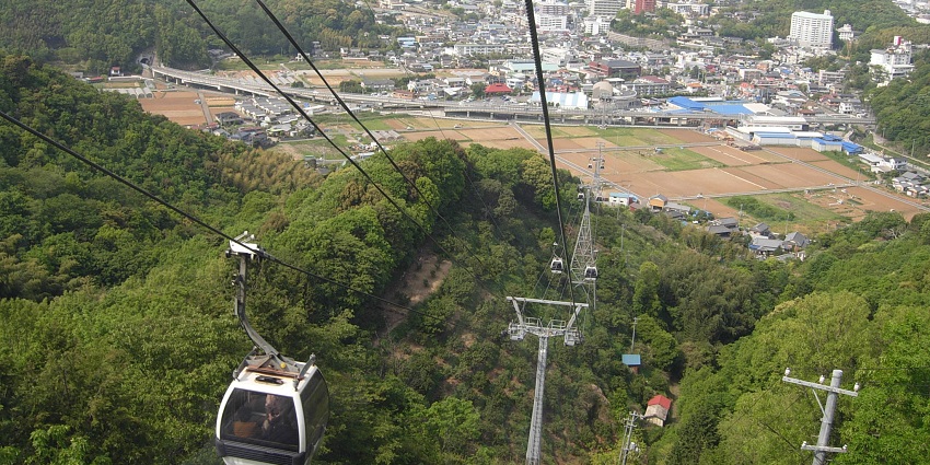 A scenic ropeway soaring over vibrant landscapes with stunning views, featured in the Digha travel guide.