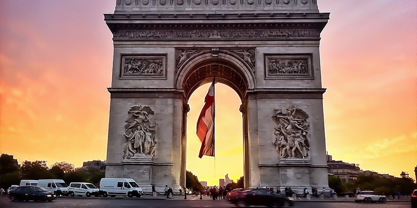 Arc de Triomphe is a famous and memorable place to visit in France.
