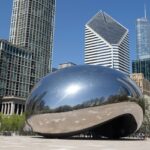 A view of the entrance to the Cloud Gate in Chicago, Illinois - explore art museums in illinois