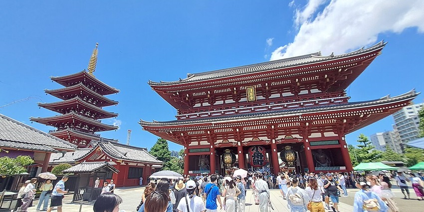Historic Asakusa Shrine offers cultural experiences and vibrant surroundings.