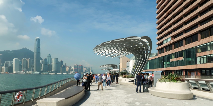Avenue Of Stars, a waterfront promenade in Hong Kong honoring film stars with scenic views.