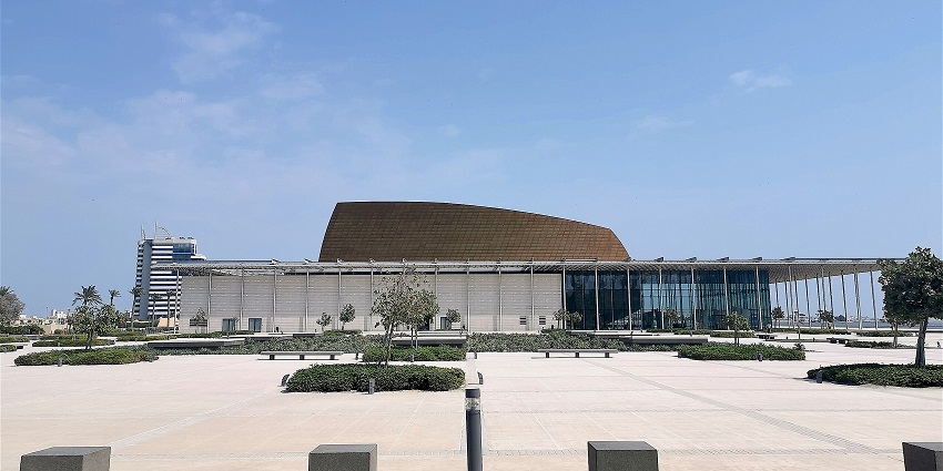 Modern venue in Bahrain showcasing cultural performances and artistic events.