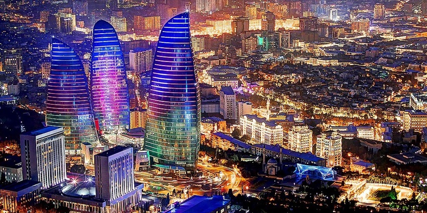 Baku featured in the Azerbaijan travel guide, is famous for its modern architecture and culture.