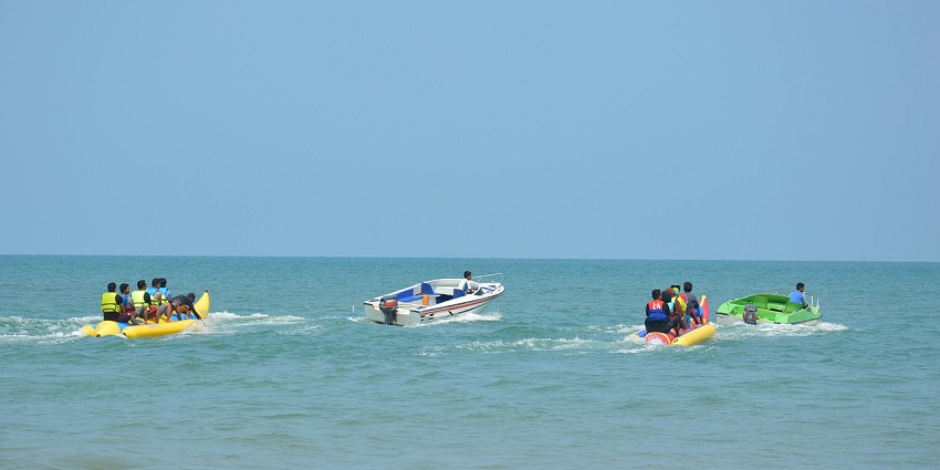 Hold tight and laugh louder on a banana boat ride.
