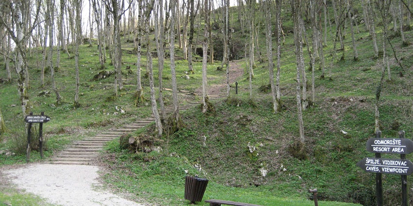 A view of Baraceve Spilje caves which is near the national park in Croatia.