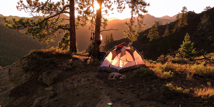 An image showing a view of Baxter State Park, one of the best camping spots in Maine.