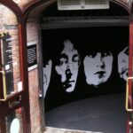 An Image of the entrance of the Beatles Museum in the street of Liverpool.