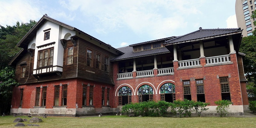 Exterior view of Beitou Hot Spring Museum showcasing traditional architecture style.