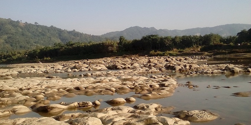 A peaceful evening at a region near Sivasagar town in Assam