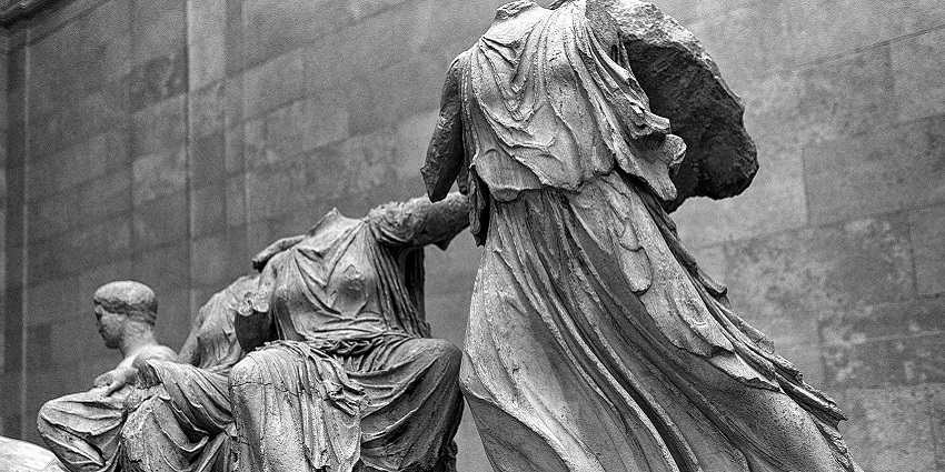An image of the British Museum located in Bloomsbury, London, near Great Russell St