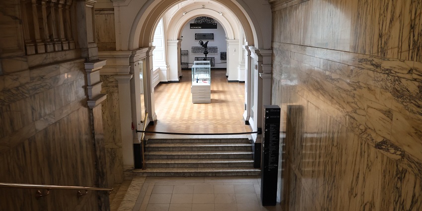 An image of the Victoria and Albert Museum, located in London, England, United Kingdom
